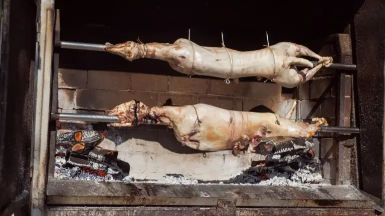 Lamb on a spit